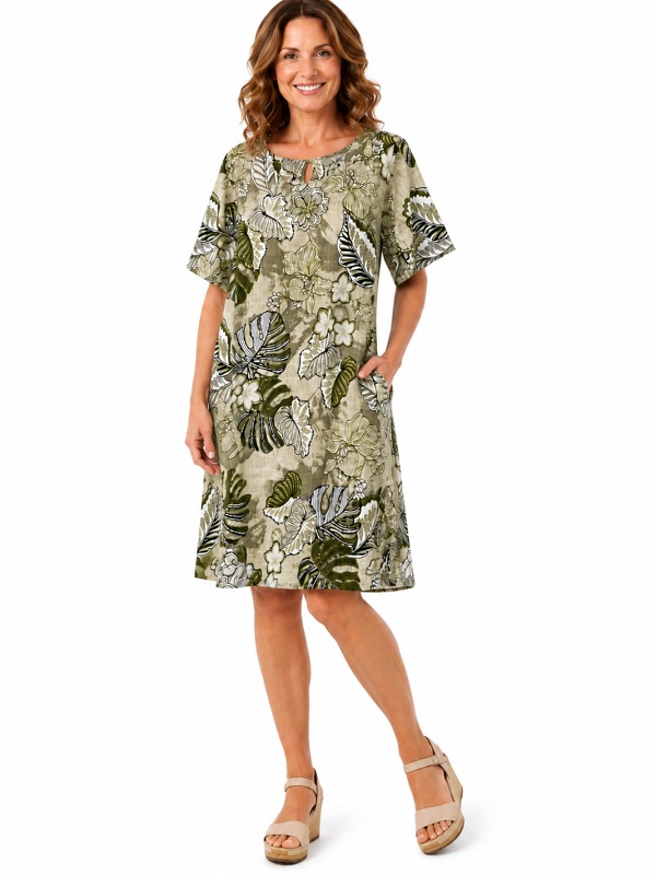 Sommerkleid Orientique Lima Olive Dress 20108 style
